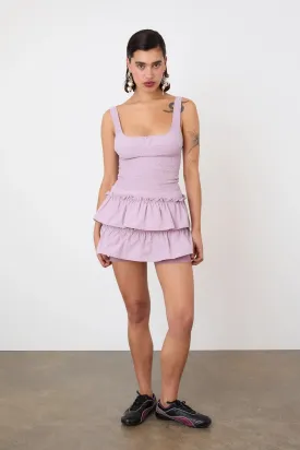 The Deba Ruffle Skort, Rose