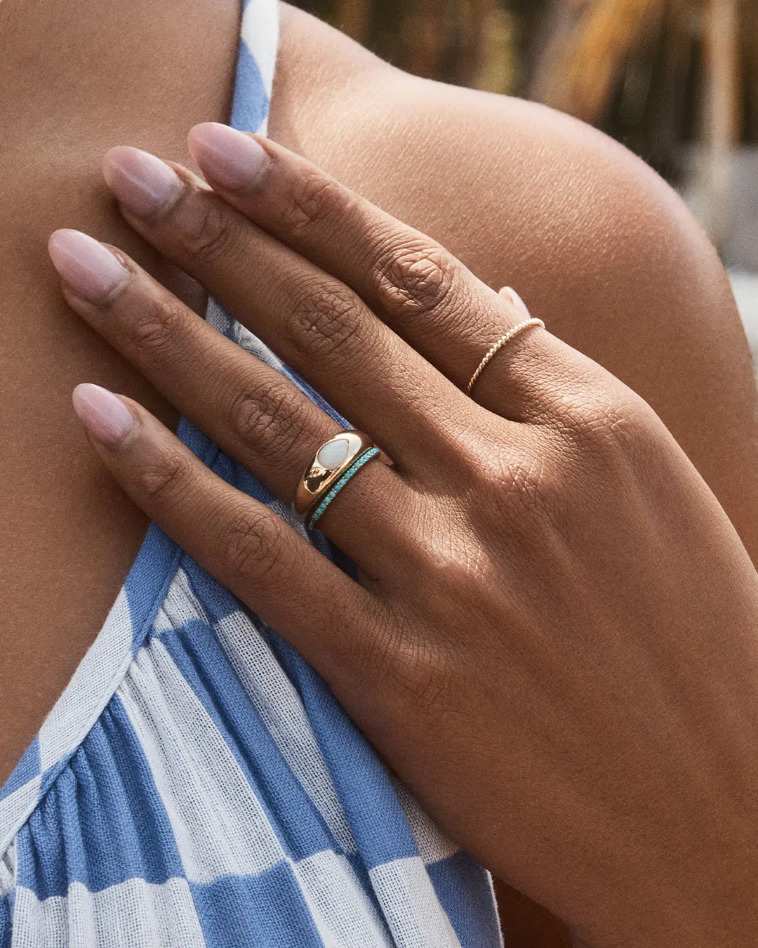 Turquoise Row Ring