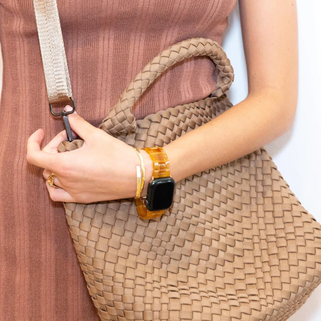 Woven Neoprene Mini Tote - Nude