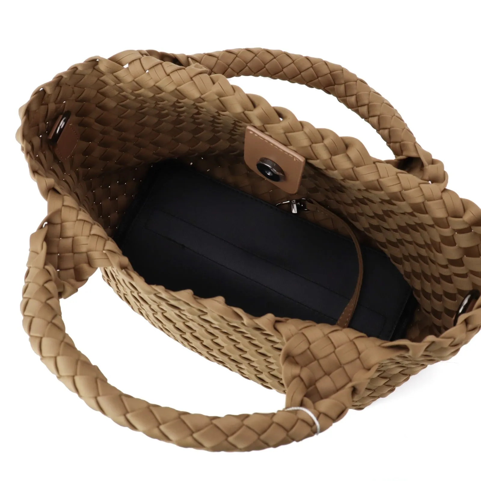 Woven Neoprene Mini Tote - Nude