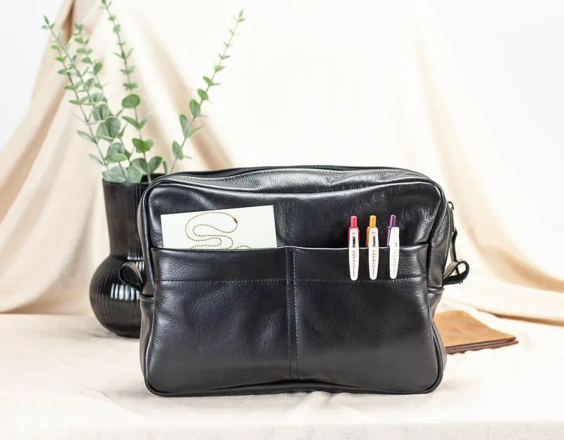 Ydra organizer - Black leather